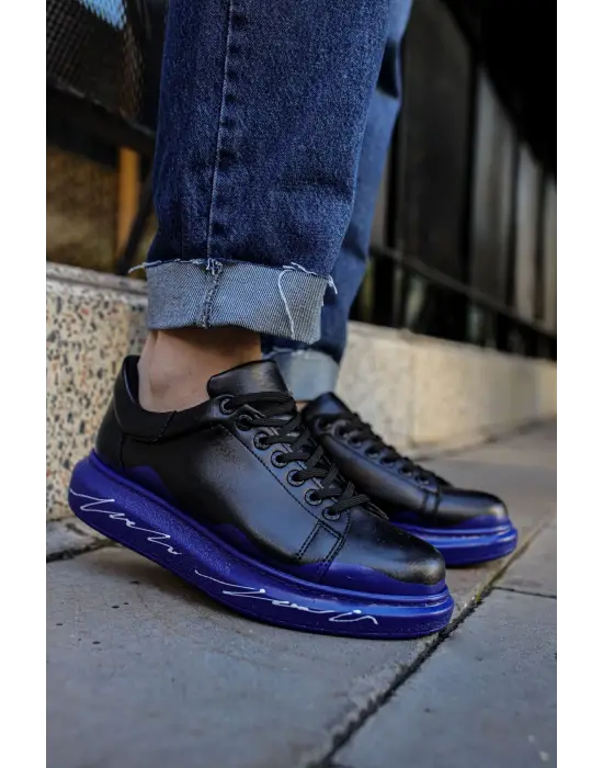 Omarı Mavi ve Beyaz Tabanlı Erkek Pittura Ayakkabı