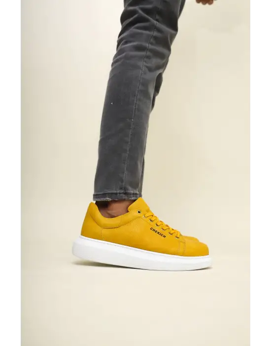 Omarı Sarı Renkli Moda Erkek Ayakkabısı