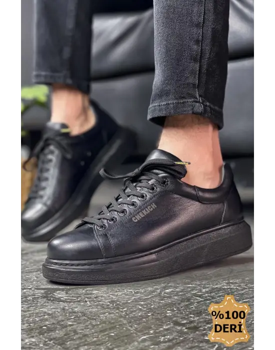 Omarı Klasik Siyah Deri Erkek Ayakkabı