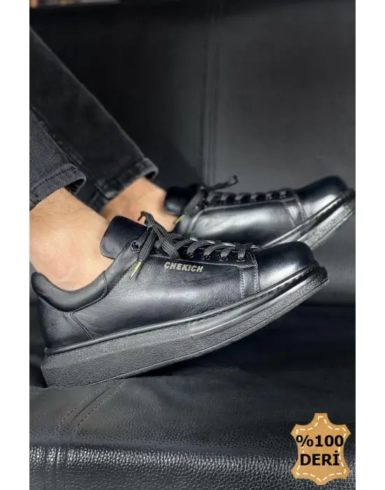 Omarı Klasik Siyah Deri Erkek Ayakkabı