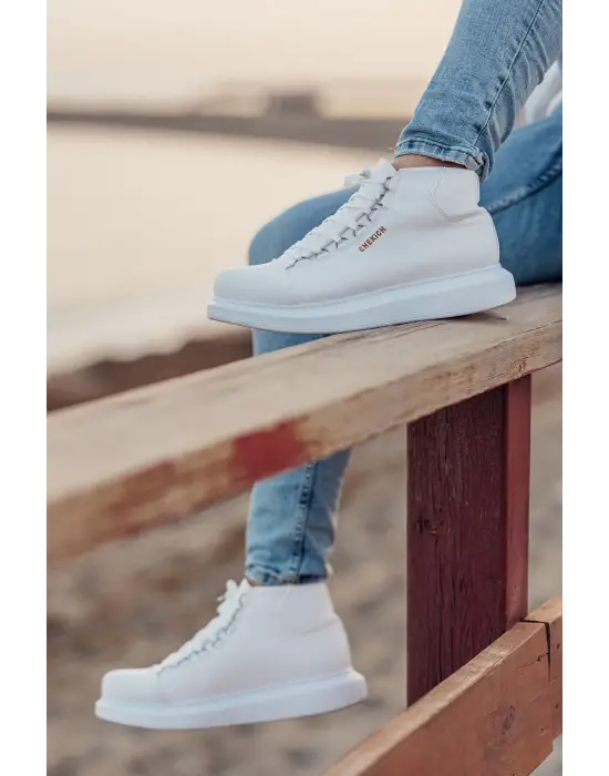 Omarı Sporcu Tarzı Beyaz Roma Erkek Botu