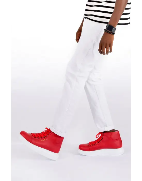 Omarı Şık ve Rahat KIRMIZI Roma Erkek Bot