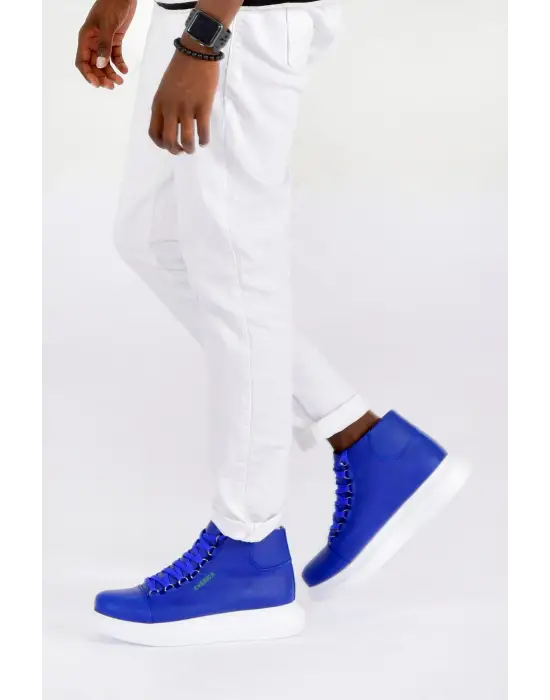 Omarı Sax Mavi Erkek Bot - Roma Tarzı ve Şıklığı Bir Arada!