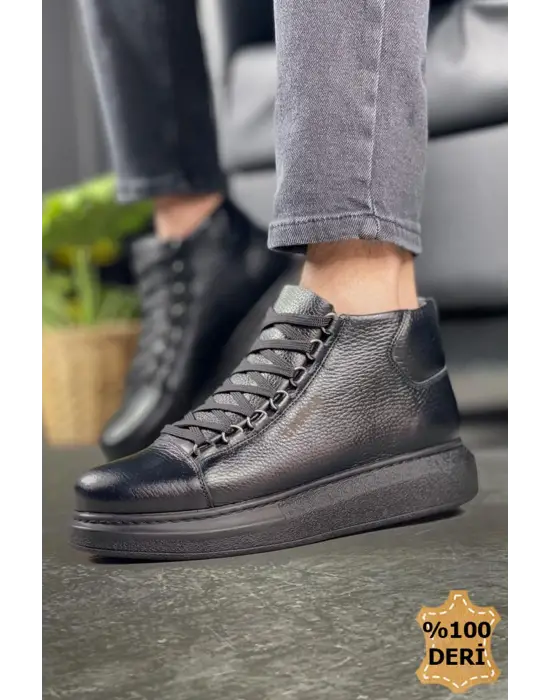 Modern Deri Erkek Bot