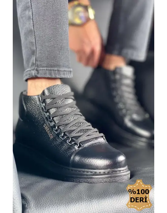 Modern Deri Erkek Bot