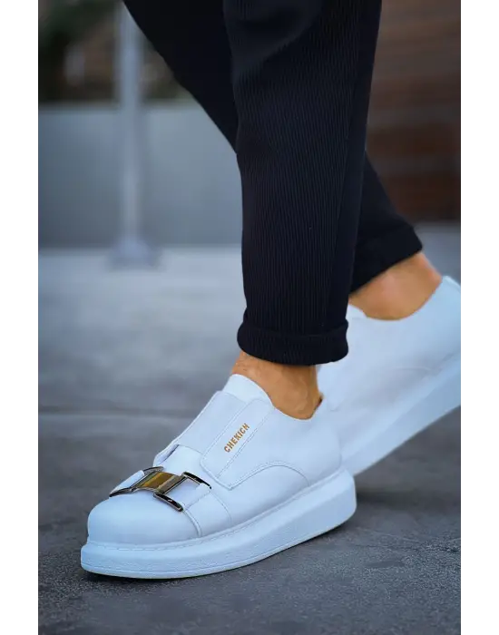 Omarı Elegan ve Şık Beyaz Erkek Ayakkabı