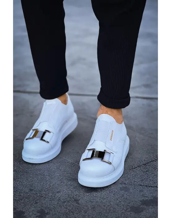 Omarı Elegan ve Şık Beyaz Erkek Ayakkabı