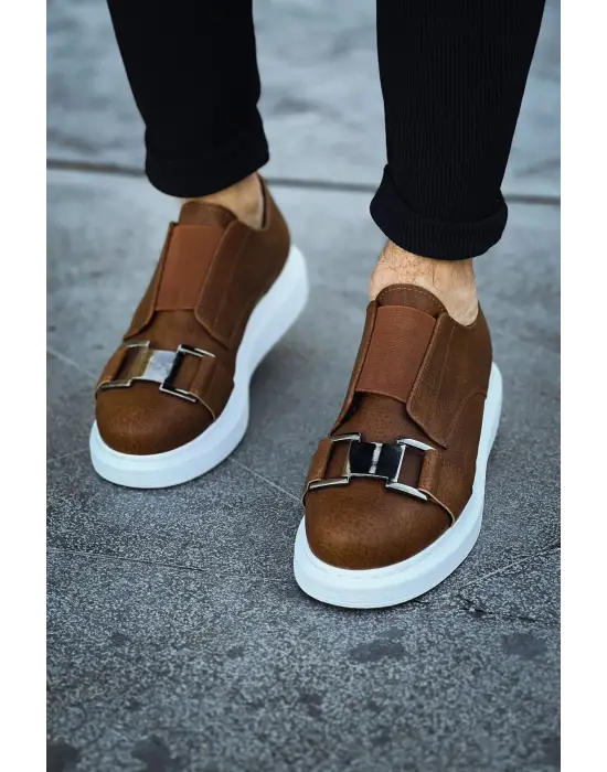 Modern Erkek Ayakkabı Taba