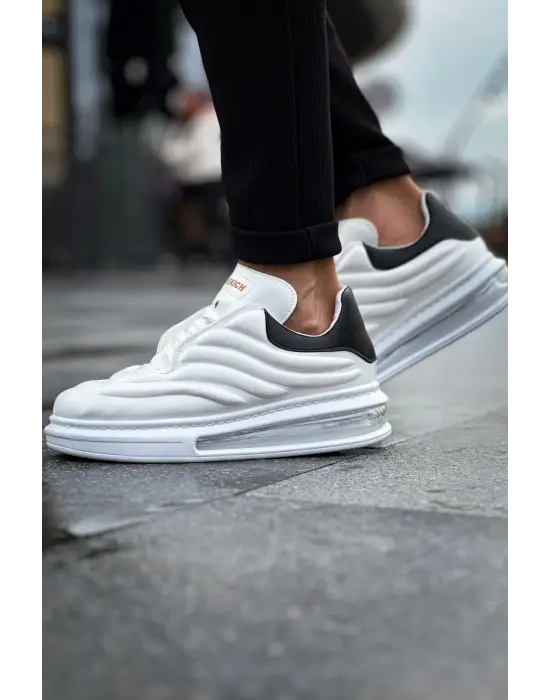 Omarı Trend Renkli Erkek Ayakkabı BEYAZ/SIYAH