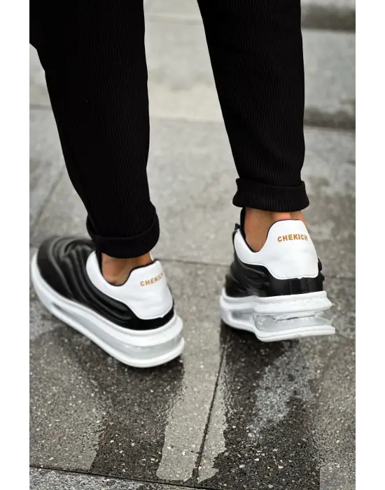 Omarı Siyah-Beyaz Renkli Erkek Ayakkabısı Sollıevo