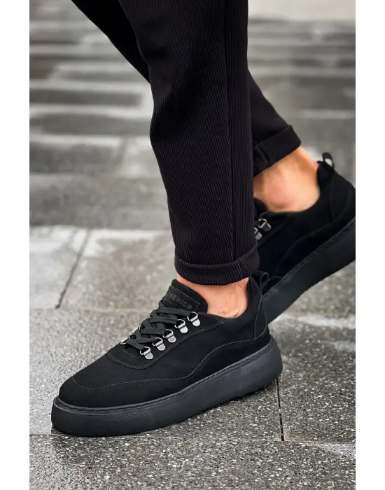 Omarı Yüksek Performanslı Erkek Siyah Ayakkabı