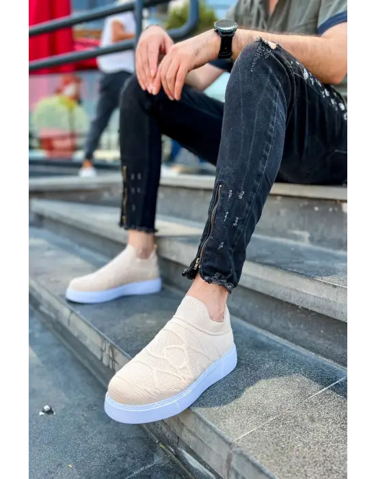 Omarı Şık ve Rahat Erkek Bej Ayakkabı