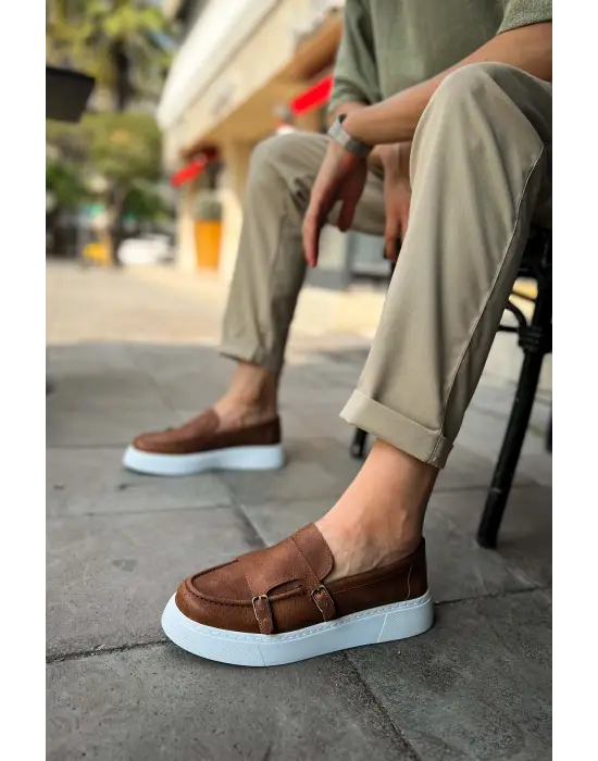 Modern Erkek Ayakkabı Taba