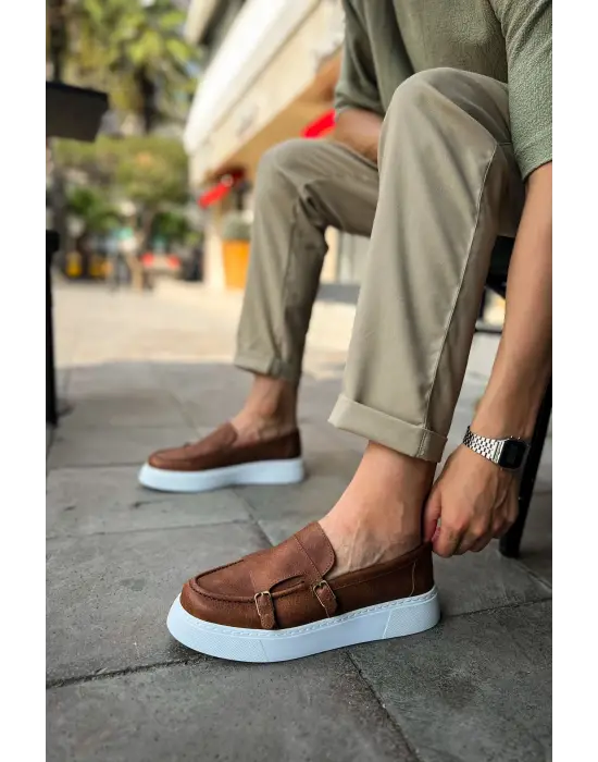 Modern Erkek Ayakkabı Taba