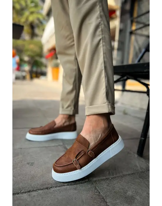 Modern Erkek Ayakkabı Taba