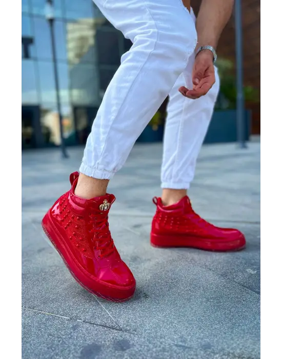 Omarı Kırmızı Erkek Bot - Şıklık ve Rahatlık Arayanlar İçin