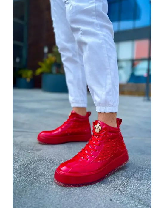 Omarı Kırmızı Erkek Bot - Şıklık ve Rahatlık Arayanlar İçin