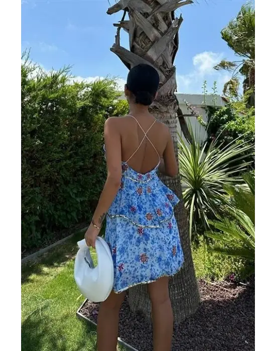 Cheryl Gold Pul Detaylı Elbise 2475-08