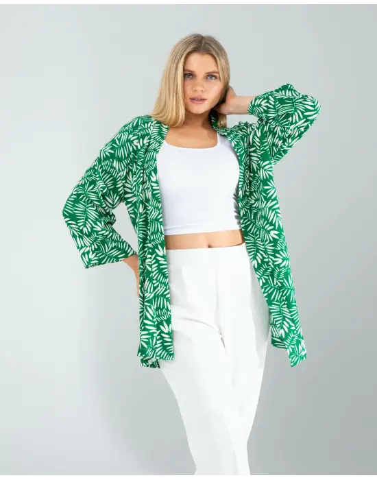 Göz Alıcı Yeşil Kimono