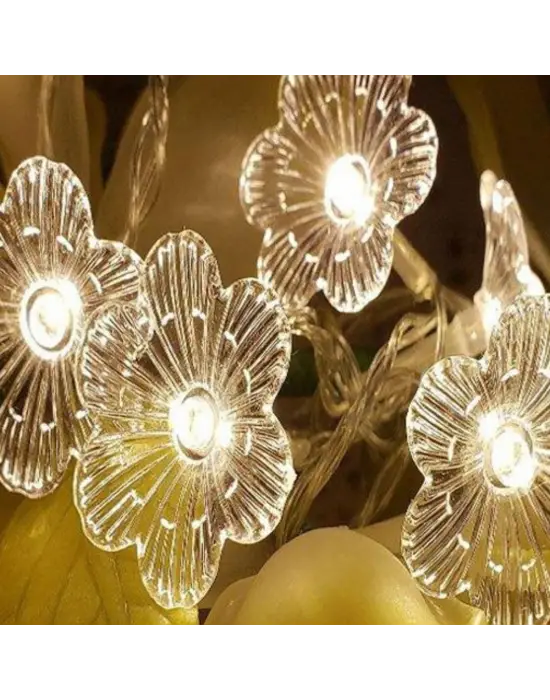 Çiçek Desenli 3.5 Metre USB LED Işık – 20 LED’li Dekoratif Ortam Aydınlatması