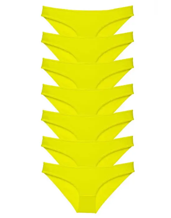 Omarı Yumuşak ve Rahat Kadın Slip Külot Seti Sarı