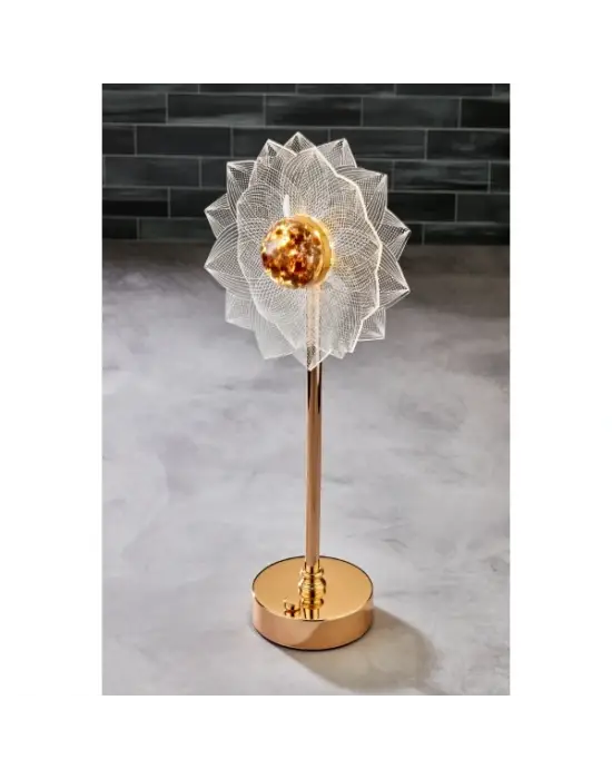 Çiçek Tasarımlı Led Masa Lambası