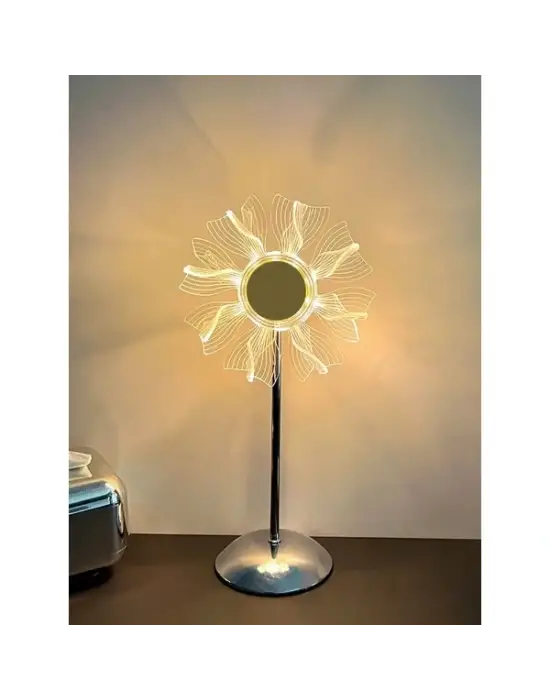 Çiçek Tasarımlı Led Masa Lambası