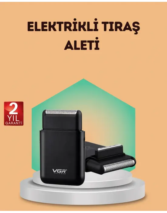Çift Başlıklı Elektrikli Tıraş Makinesi | Suya Dayanıklı, Hafif Ve Ergonomik