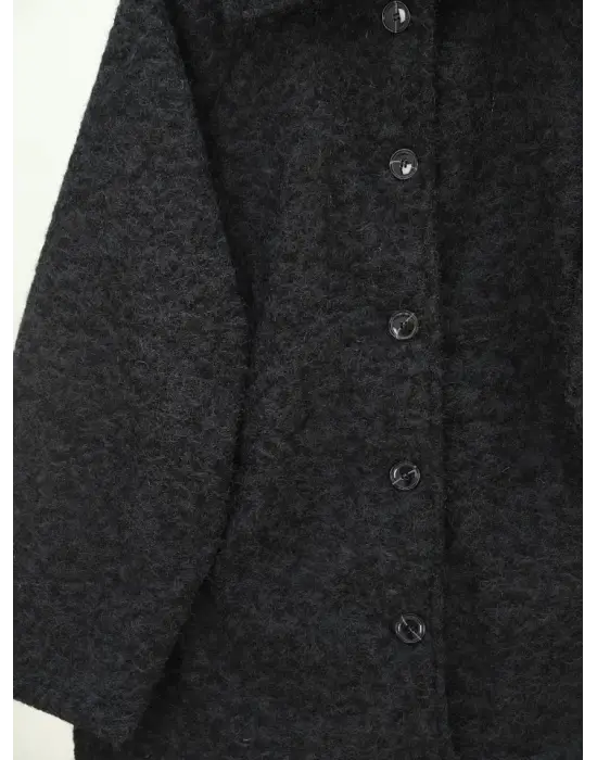 Omarı Şık ve Şık Çift Cep Detaylı Kaban