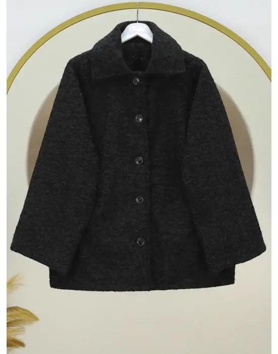 Omarı Şık ve Şık Çift Cep Detaylı Kaban