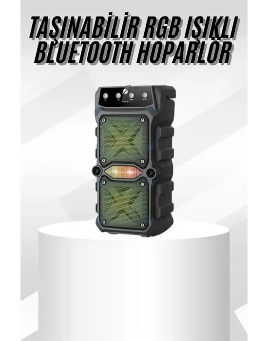 Çift Çıkışlı Güçlü Bataryalı Kablosuz Yüksek Ses Kaliteli Bluetooth Hoparlör