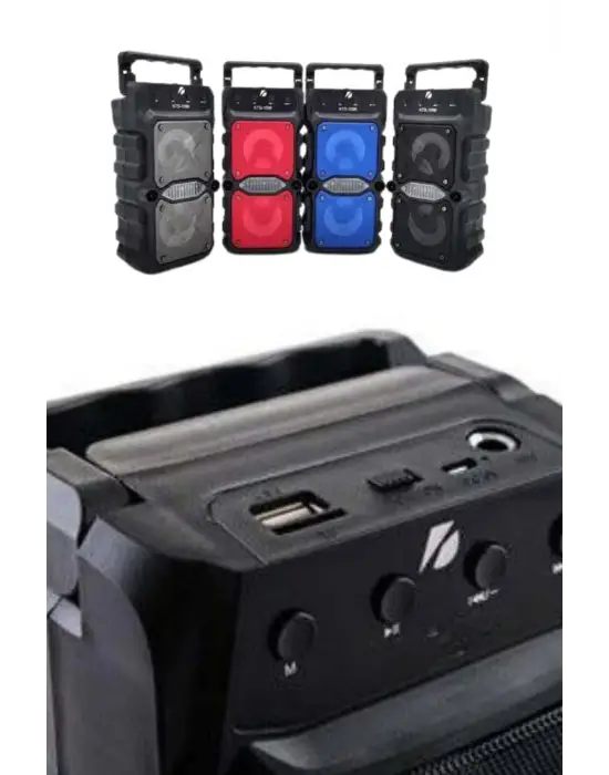 Çift Çıkışlı Güçlü Bataryalı Kablosuz Yüksek Ses Kaliteli Bluetooth Hoparlör