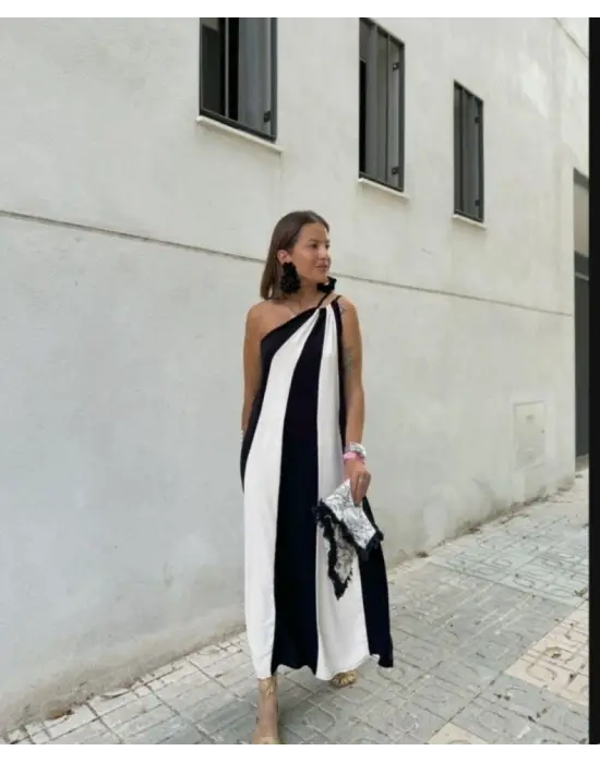 ÇİFT RENKLİ ELBİSE