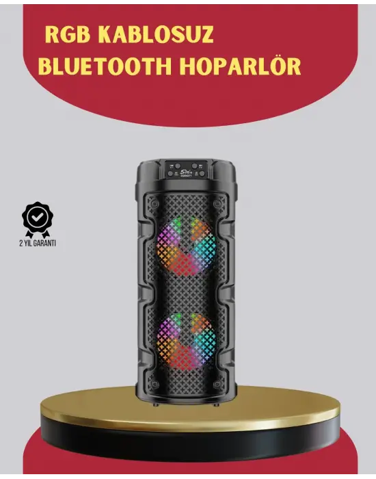Çift Sürücülü Taşınabilir Kablosuz Hoparlör