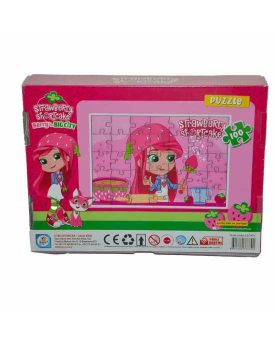 Omarı Çilek Kız Parça Kutu Puzzle - Eğlenceli ve Renkli Tasarım