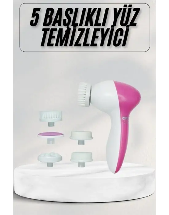 Cilt Temizleme Ve Masaj Aleti 5 Başlıklı Akne Ve Sivilce Önleyici