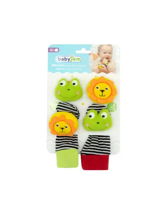 Omarı Renkli Çıngıraklı Bileklikli Çorap Seti