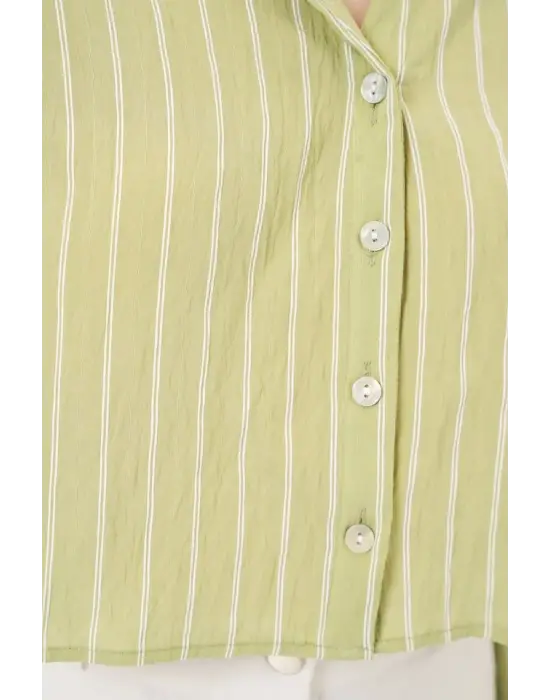 Trend Oversize Çizgili Gömlek