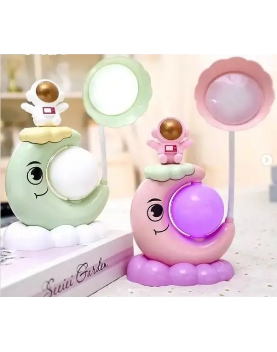 Çocuk Odası Ay Ve Astronot Desenli Gece Lambası