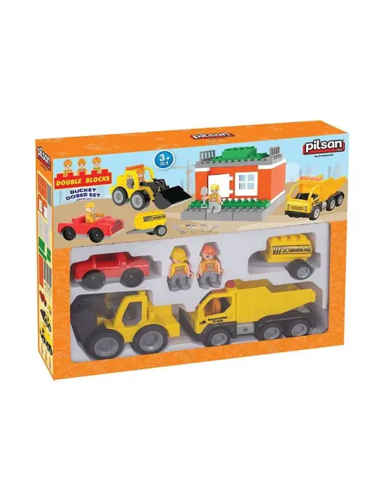 Omarı Yapboz Çocuk Oyuncak - Kepçeli Dozer