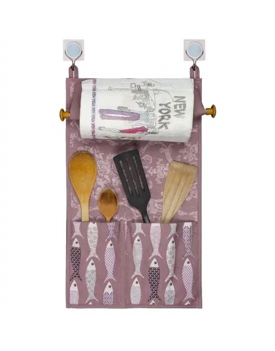 Omarı Ahşap Kulplu Mutfak Peçete Askılığı Ve Kaşıklık