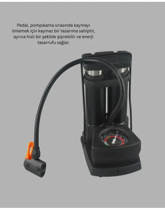 Çok Amaçlı Ayaklı Lastik Pompası Yüksek Hassasiyetli