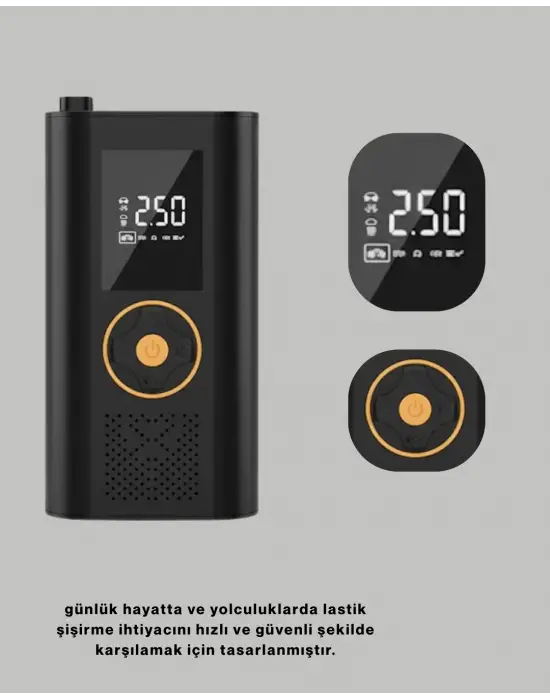 Çok Amaçlı Dijital Lastik Pompası Araç Bisiklet Top Uyumlu