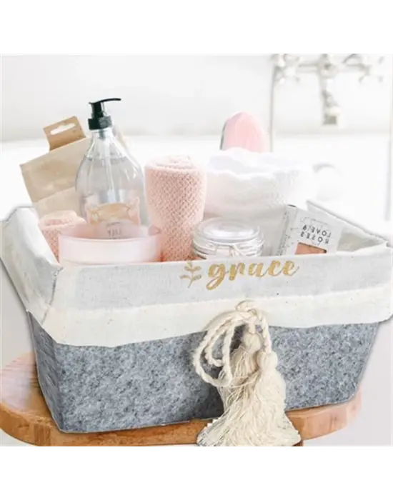 Omarı Kare Keçe Saklama Sepeti - Çok Amaçlı Organizer (Maxi)