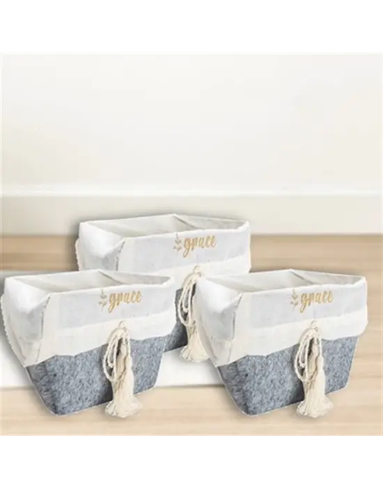 Omarı Kare Keçe Saklama Sepeti - Çok Amaçlı Organizer (Maxi)