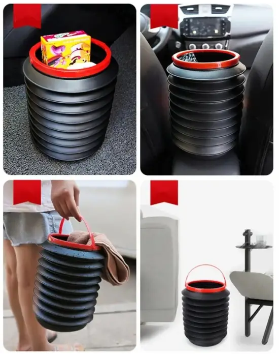 Çok Amaçlı Katlanabilir Araç İçi Kova