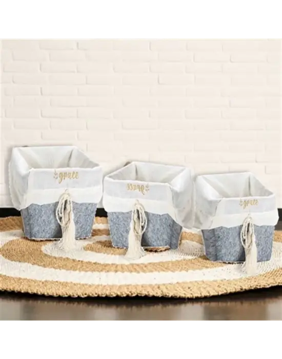 Omarı Çok Amaçlı Kare Keçe Saklama Kutusu Mega Boy