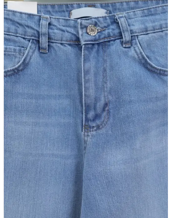 Omarı Yüksek Bel Kot Pantolon - Çok Cep Detaylı