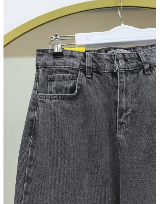 Omarı Yüksek Bel Çok Cep Detaylı Kot Pantolon