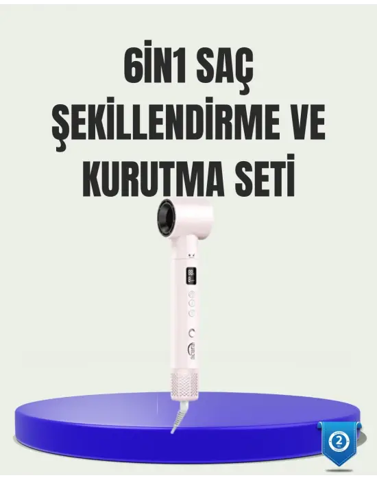 Çok Fonksiyonlu 6 Başlıklı Saç Kurutma Ve Şekillendirme Seti